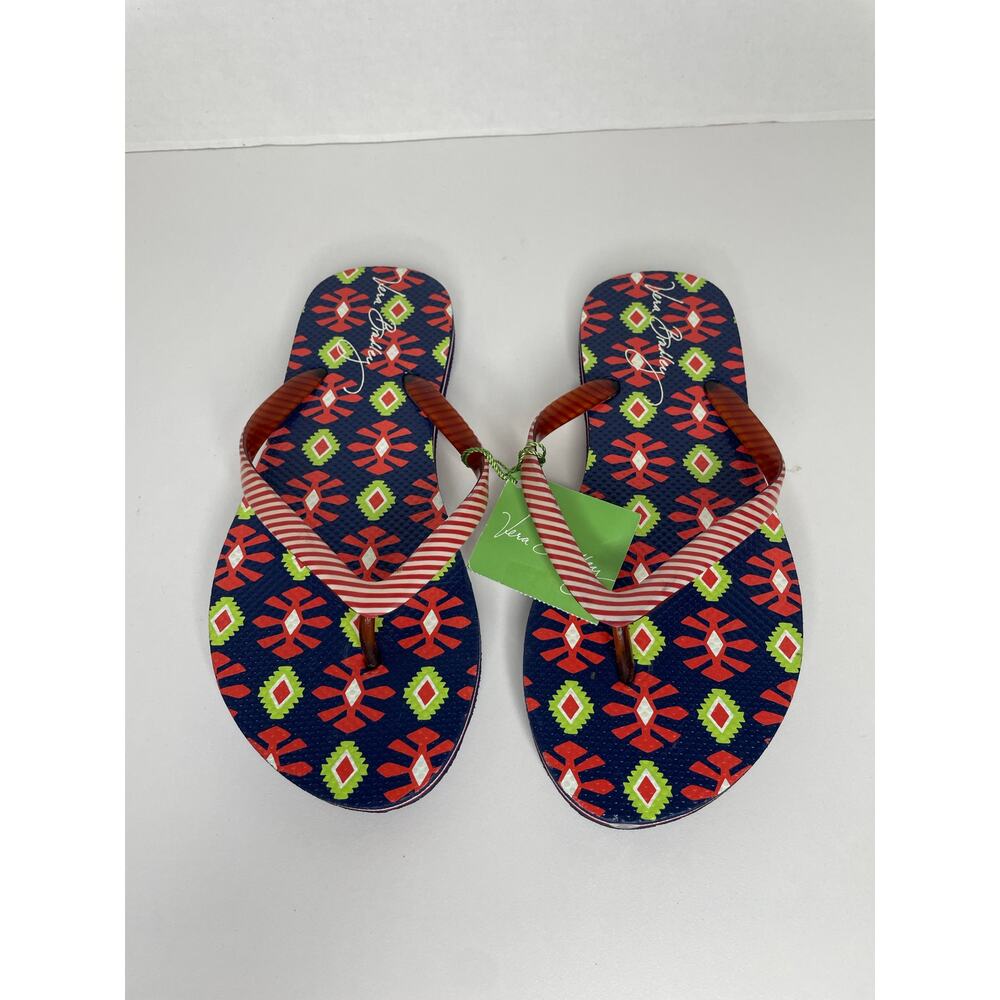 NEW Vera Bradley Womens FlipFlops Size Small 5/6 Sun Valley Print - Picture 3 of 7